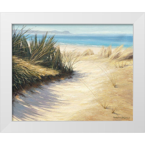 Pathway to the Beach White Modern Wood Framed Art Print by Atkinson, Caroline