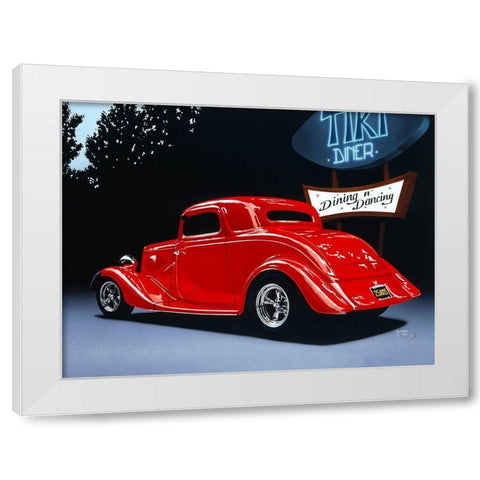 Tiki Diner White Modern Wood Framed Art Print by Tempier, Guy