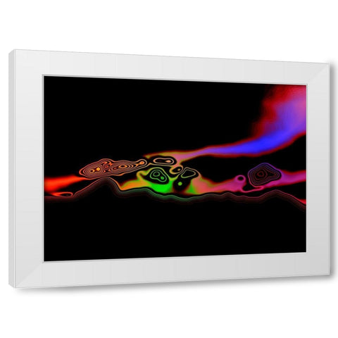 Color Flash White Modern Wood Framed Art Print by Steger, Uwe