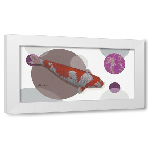 Koi Force White Modern Wood Framed Art Print by Gruhn, Nicole