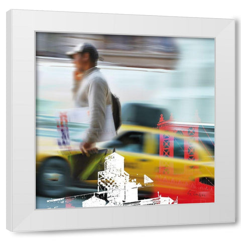 NY City Service White Modern Wood Framed Art Print by Luger, Gery