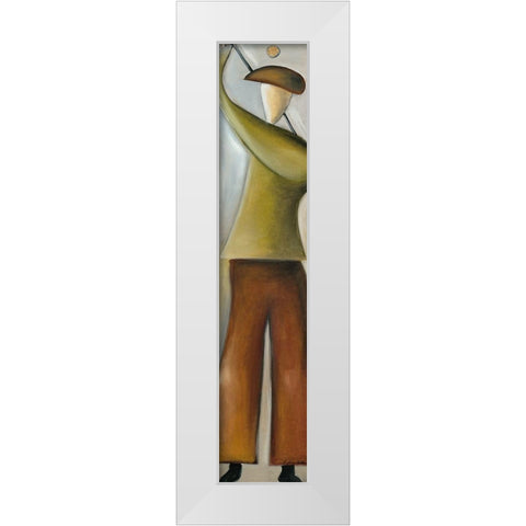 Golfer II White Modern Wood Framed Art Print by Arns-Muller, Monika