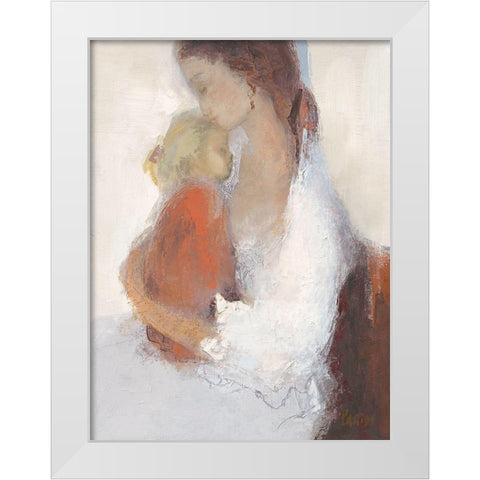 Maternite III White Modern Wood Framed Art Print by Parise, Chantal