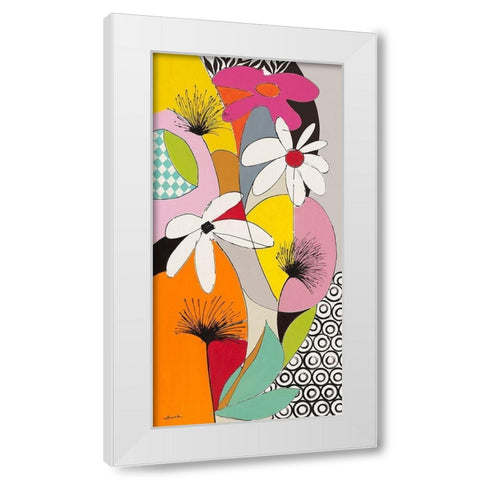 Le jardin de Valerie White Modern Wood Framed Art Print by Brand, Valerie