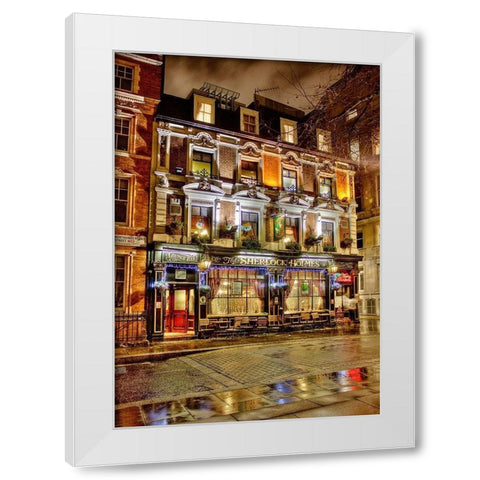 The Sherlock Holmes White Modern Wood Framed Art Print by Terrible, Aurelien