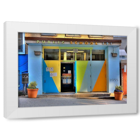 Public School White Modern Wood Framed Art Print by Terrible, Aurelien