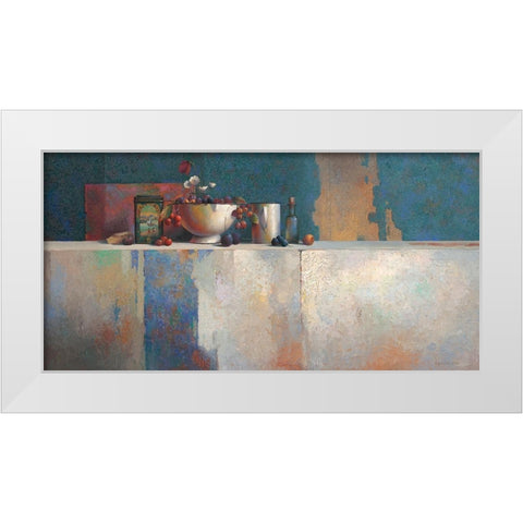 No Title V White Modern Wood Framed Art Print by Dijkstra, Evert