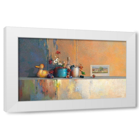 No Title VII White Modern Wood Framed Art Print by Dijkstra, Evert