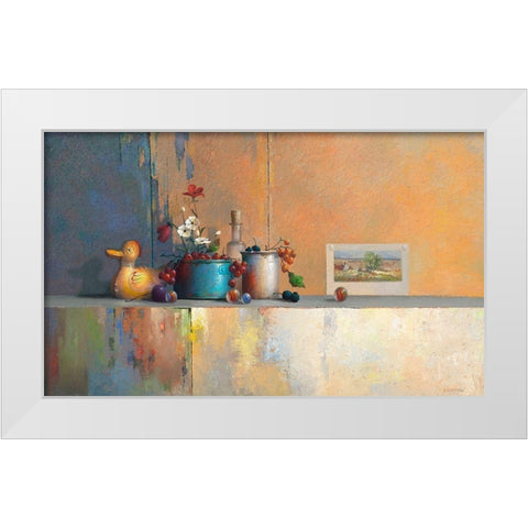 No Title VII White Modern Wood Framed Art Print by Dijkstra, Evert