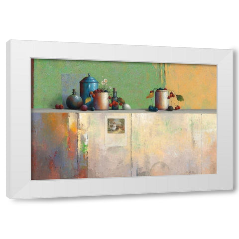 No Title VIII White Modern Wood Framed Art Print by Dijkstra, Evert