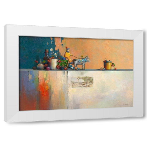 No Title IX White Modern Wood Framed Art Print by Dijkstra, Evert