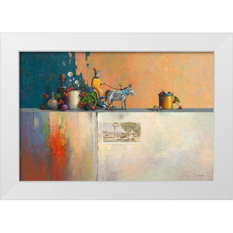 No Title IX White Modern Wood Framed Art Print by Dijkstra, Evert