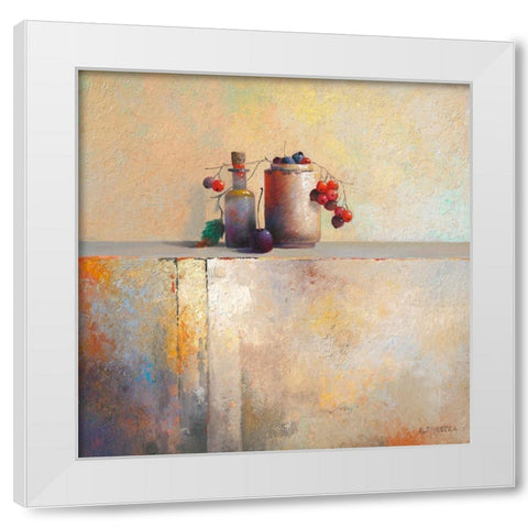 No Title I White Modern Wood Framed Art Print by Dijkstra, Evert
