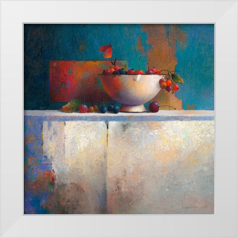 No Title II White Modern Wood Framed Art Print by Dijkstra, Evert