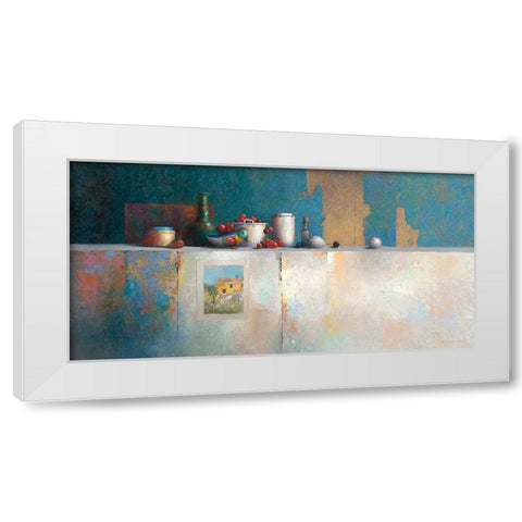 No Title III White Modern Wood Framed Art Print by Dijkstra, Evert
