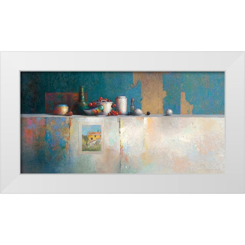 No Title III White Modern Wood Framed Art Print by Dijkstra, Evert