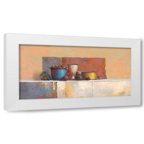 No Title IV White Modern Wood Framed Art Print by Dijkstra, Evert