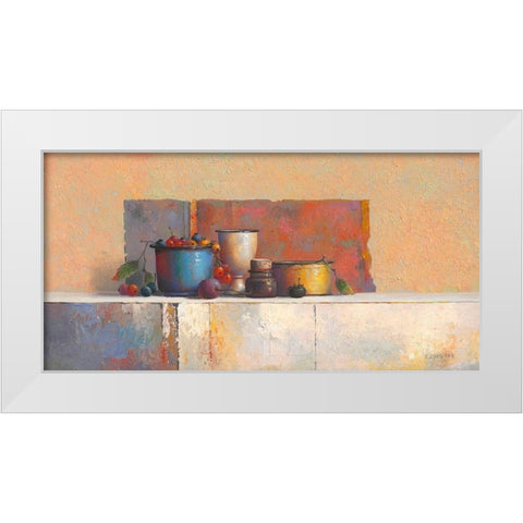 No Title IV White Modern Wood Framed Art Print by Dijkstra, Evert