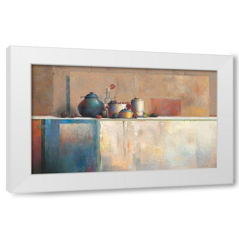 No Title X White Modern Wood Framed Art Print by Dijkstra, Evert