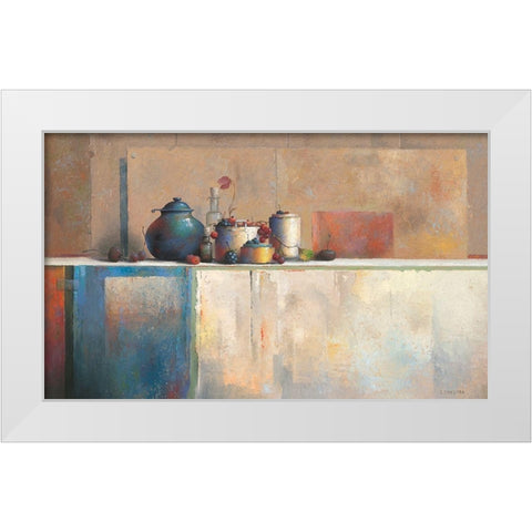 No Title X White Modern Wood Framed Art Print by Dijkstra, Evert