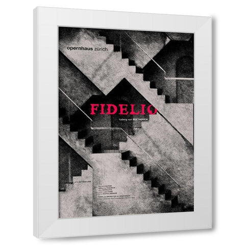 Fidelio White Modern Wood Framed Art Print by Geissbuhler, K. Domenic