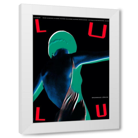 Lulu White Modern Wood Framed Art Print by Geissbuhler, K. Domenic