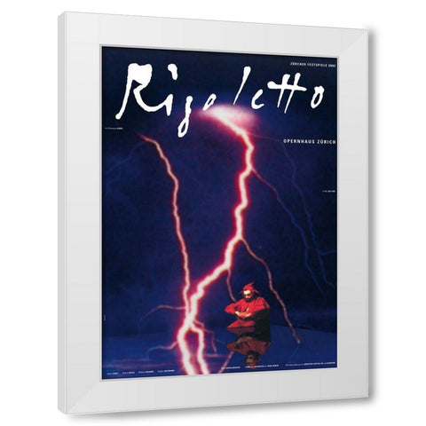 Rigoletto White Modern Wood Framed Art Print by Geissbuhler, K. Domenic