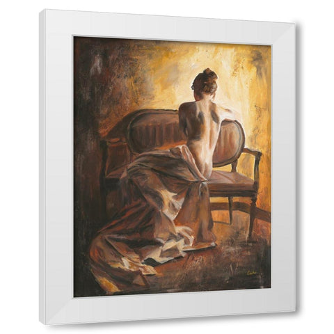 Stanotte White Modern Wood Framed Art Print by van den Bogerd, Escha