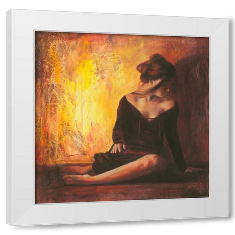 Mezzanote II White Modern Wood Framed Art Print by van den Bogerd, Escha