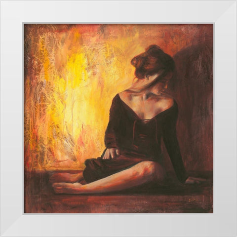 Mezzanote II White Modern Wood Framed Art Print by van den Bogerd, Escha