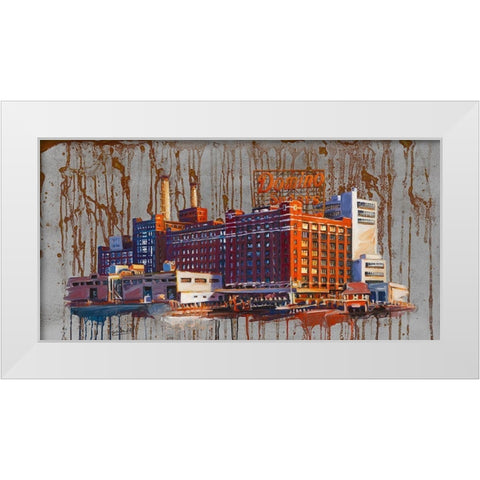 Domino III White Modern Wood Framed Art Print by Blondel, Sandrine