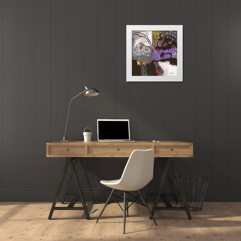 Variations abstraites XX White Modern Wood Framed Art Print by Magis, Pascal
