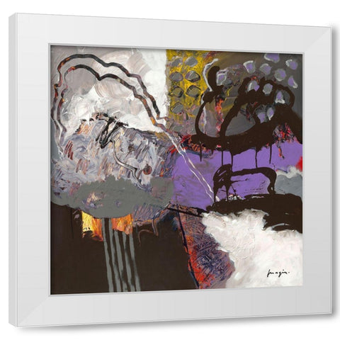 Variations abstraites XX White Modern Wood Framed Art Print by Magis, Pascal