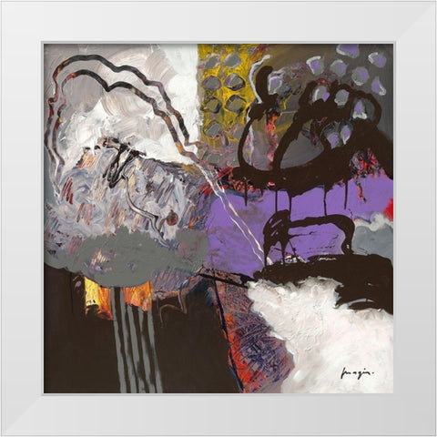Variations abstraites XX White Modern Wood Framed Art Print by Magis, Pascal