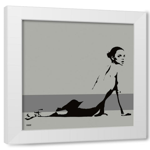Ofemija White Modern Wood Framed Art Print by Zalez