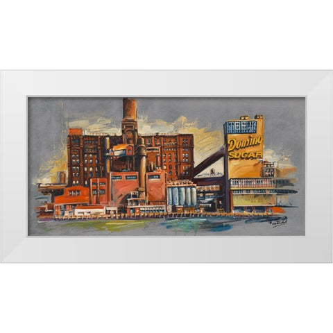 Domino IV White Modern Wood Framed Art Print by Blondel, Sandrine