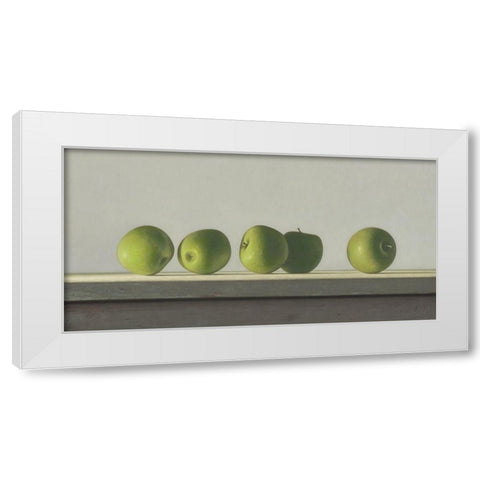 IODK1228 White Modern Wood Framed Art Print by Delaer