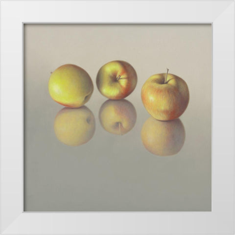 IIDK1258 White Modern Wood Framed Art Print by Delaer