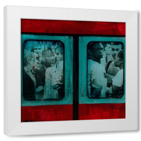 This Way White Modern Wood Framed Art Print by Streicher, Tibo