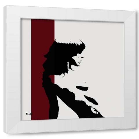 Nell Think White Modern Wood Framed Art Print by Zalez