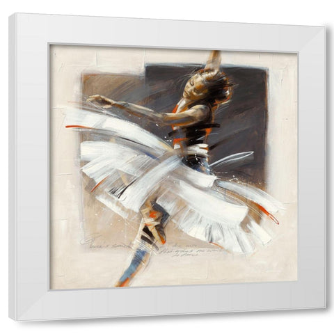 There s something in the Air White Modern Wood Framed Art Print by Meijering, Kitty