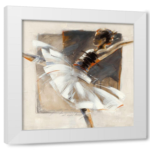 Come Away White Modern Wood Framed Art Print by Meijering, Kitty