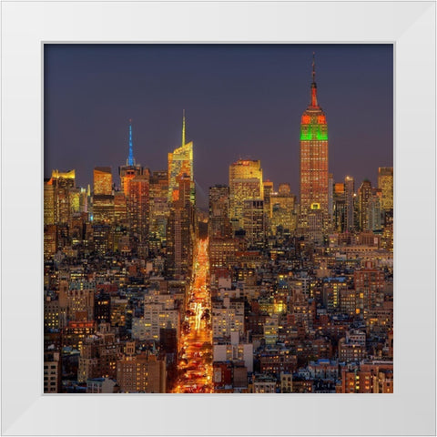 Skyline White Modern Wood Framed Art Print by Terrible, Aurelien