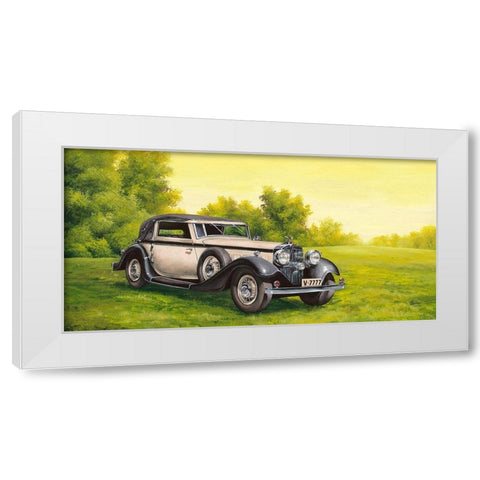 Oldtimer V-7777 White Modern Wood Framed Art Print by Richter, Cornelia