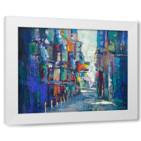 de Palma White Modern Wood Framed Art Print by Camargo, Jesus P.