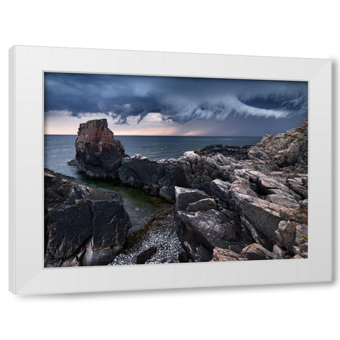 Approaching Storm White Modern Wood Framed Art Print by Strand, Hans