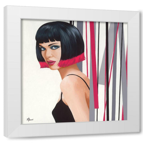 Femme 45 White Modern Wood Framed Art Print by Bernard, Anne