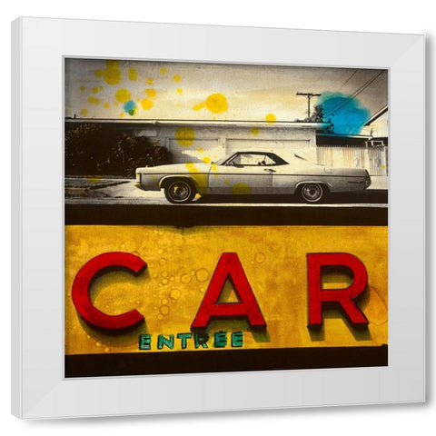 Car-Entree White Modern Wood Framed Art Print by Olukman, Ayline