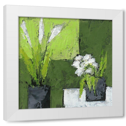 Arums et tulipes ensemble White Modern Wood Framed Art Print by Persillon, Francoise