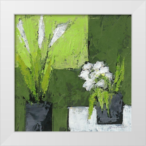Arums et tulipes ensemble White Modern Wood Framed Art Print by Persillon, Francoise